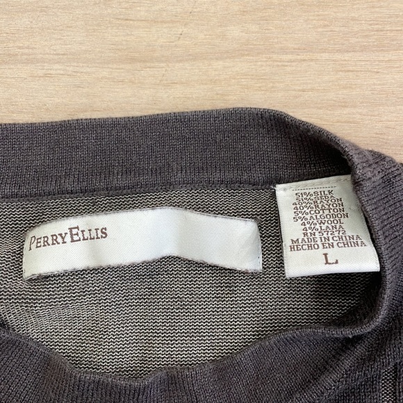Perry Ellis Brown Sweater - Men - Size L - Picture 3 of 7